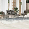 4 Piece Garden Sofa Set with Cushions Grey Poly Rattan K0L7