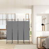 Folding 4 Panels Carbon Steel Frame Room Divider Wall Privacy Screen Protector
