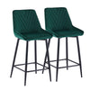 2x Velvet Bar Stool Metal Leg Breakfast Pub Chairs Kitchen Counter Furniture