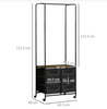 Metal Open Wardrobe Industrial Tall Storage Cabinet Clothes Hanger Chest Drawers