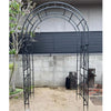 XXL Rust-proof Wedding Arch Garden Arbor Curved Metal Enduring Iron Garden Arch