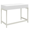 Computer PC Desk With 2 Drawers Home Office Laptop Wooden Gaming Table White