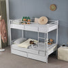 Metal Twin Over Twin Bunk Bed w/ Two Storage Drawers & Full-Length Guard Rail UK