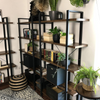 Large Industrial Bookcase Wood Vintage Heavy Duty Storage Unit Display Bookshelf