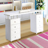 Manicure Nail Table Bar Art Salon Spa Work Station Desk with Arm Rest & 8 Drawer