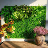 6 X Artificial Plant Mat Greenery Hedge Grass Panel Backdrop Wall Fence Decor UK