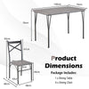 5-Piece Dining Table Set Modern Kitchen Room Table and Chairs Set w/Metal Frame