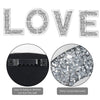 4Pcs Independent Letters Home Love Glam Crystal Diamond Letters Sign Wall Deco
