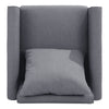Modern Upholstered Fireside Single Sofa Accent Tub Seat Lounge Chair Free Pillow