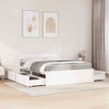 Solid Pine Wood Bed with Drawers and White , 160 x 200 , Bedroom Y9L8