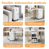 Foldable Dining Table Drop-Leaf Folding Desk Console with Drawer Storage Shelf
