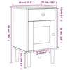 Bedside Cabinet SENJA Rattan Brown 40x35x65 Solid Wood Pine R9Z6