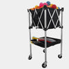 Tennis Ball Basket Cart Portable Ball Holder for Coaches Schools Picking
