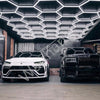 28x Hexagon LED Lighting Car Detail Home Garage Workshop Retail Without Border#