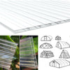 Clear PC Polycarbonate Hollow Sheets Garden Greenhouse Shed Wall Panels 4mm
