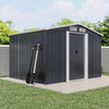 Metal Galvanized Steel Garden Shed Outdoor Bike Storage House Tool Sheds Roof