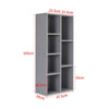 Grey 7 Cube Shelf Storage Display Cabinet Floor Standing Wall Hanging Bookcase