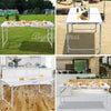4ft Folding Table Camping Garden Fold Away Dining Serving Tables Buffet Car Boot