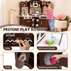 Kids Corner Wooden Play Kitchen with Coffee Machine & Slide-Coffee