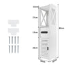 Free Standing White Toilet Paper Roll Holder Stand Bathroom Storage Cabinet Unit