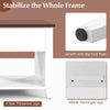 Lift Up Coffee Table Rising Center Table with 3 Cubes & Lift Top-White