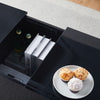 Black LED Coffee Table High Gloss Lift upT Living Room Storage W/ Socket Outlet
