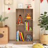 Open Display Cabinet Organizer Living Room 5-Cube Bookshelf-Natural