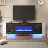 Electric Fireplace With TV Stand Unit Cabinet FirePlace Heater Flame Living Room