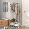 Metal Clothes Rail Rack Garment Hanging Display Stand Open Wardrobe Wheel