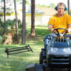 Folding lift for lawn mowers with adjustable height Stand with hand crank Black