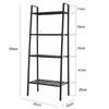 4-Tier Bookcase Book Shelf Storage Ladder Stand Shelf Display Wall Shelving Unit