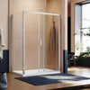 Shower Enclosure And Tray Sliding Door 8mm Nano Glass Screen With Side Panel