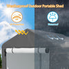 Outdoor Storage Shed Equipment Shelter Cover Bicycle PE Waterproof Steel Frame