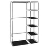 67" Tall Fabric Wardrobe Portable Closet With Hanging Rail Storage Shelving