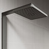 Square Thermostatic Shower Mixer Gunmetal Grey Electronic Disaplay Piano Keys