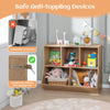 5-Cubby Kids Toy Storage Organizer Wooden Children Bookcase Bookshelf