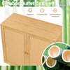 Boho Sideboard Storage Cabinet with PE Rattan Doors-Natural