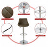 1/2x Bar Stool Swivel Gas Lift PU Leather Padded Barstool Breakfast Kitchen Pub