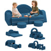 Blue Kids Play Couch Set Fold Out Modular Sofa Modular Couch for Playrooms etc