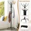Floor Standing Hat Coat Scarf Stand Hanger w/12 Hooks Umbrella Stand Tree Rack