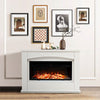 34'' LED Electric Fireplace Fire 12 Flame Standing Set Side Lamp 48'' Surround
