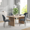 Modern Style Kitchen Chairs Set of 4 with Flannel Upholstered, Dark Grey