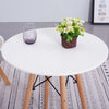 Small White Dia.60cm Round Dining Coffee Table Home Lounge Bar Office Cafes