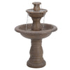 Garden Solar/Electric Water Feature LED Fountain Out/Indoor Resin Ornament Light