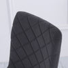 Set of 4 Grey Velvet Dining Chairs Modern Kitchen Chair Padded Seat Metal Legs