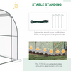 Outdoor Garden Greenhouse PVC Cover Steel Frame Plant Veg Grow Tunnel 2 x 2.5m