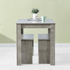 Modern 3Pcs Dining Bench Set Table+ 2 Chairs Dining Room Kitchen for Small Space
