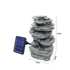 Solar Power Water Fountain Garden Water Feature with LED Light Indoor Outdoor