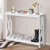 Industrial 2-Tier Console Table Entryway Hallway Rustic Sofa Side Table