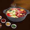 Cast Iron Shabu-Shabu Dual Divide Cooking Soup Hot Pot Hotpot Stockpot Non-stick